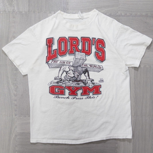 90s 1990s LORDS GYM “HIS PAIN YOUR GAIN” L