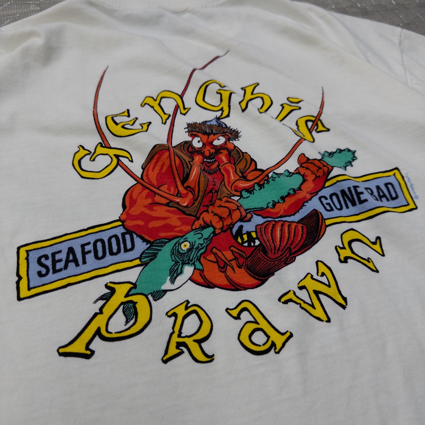 80s 90s Crazy Shirts GENGHIS PRAWN L