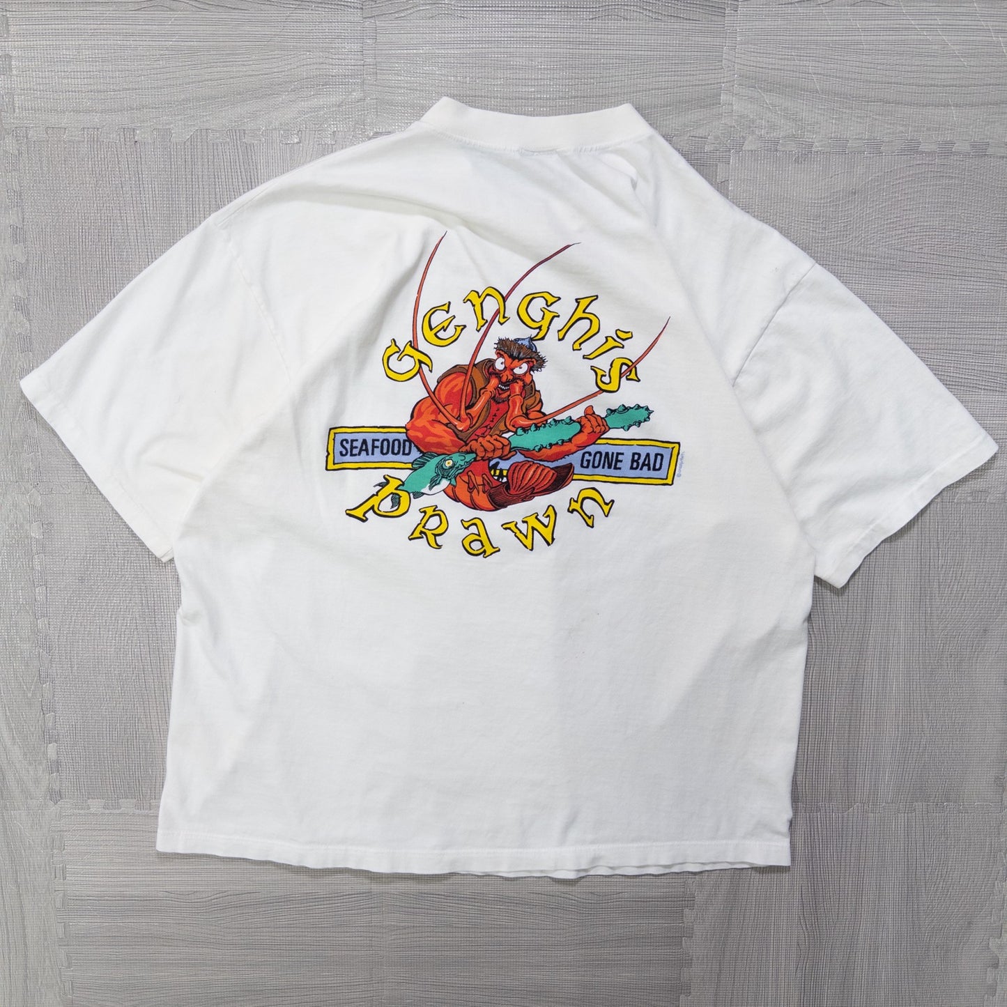 80s 90s Crazy Shirts GENGHIS PRAWN L