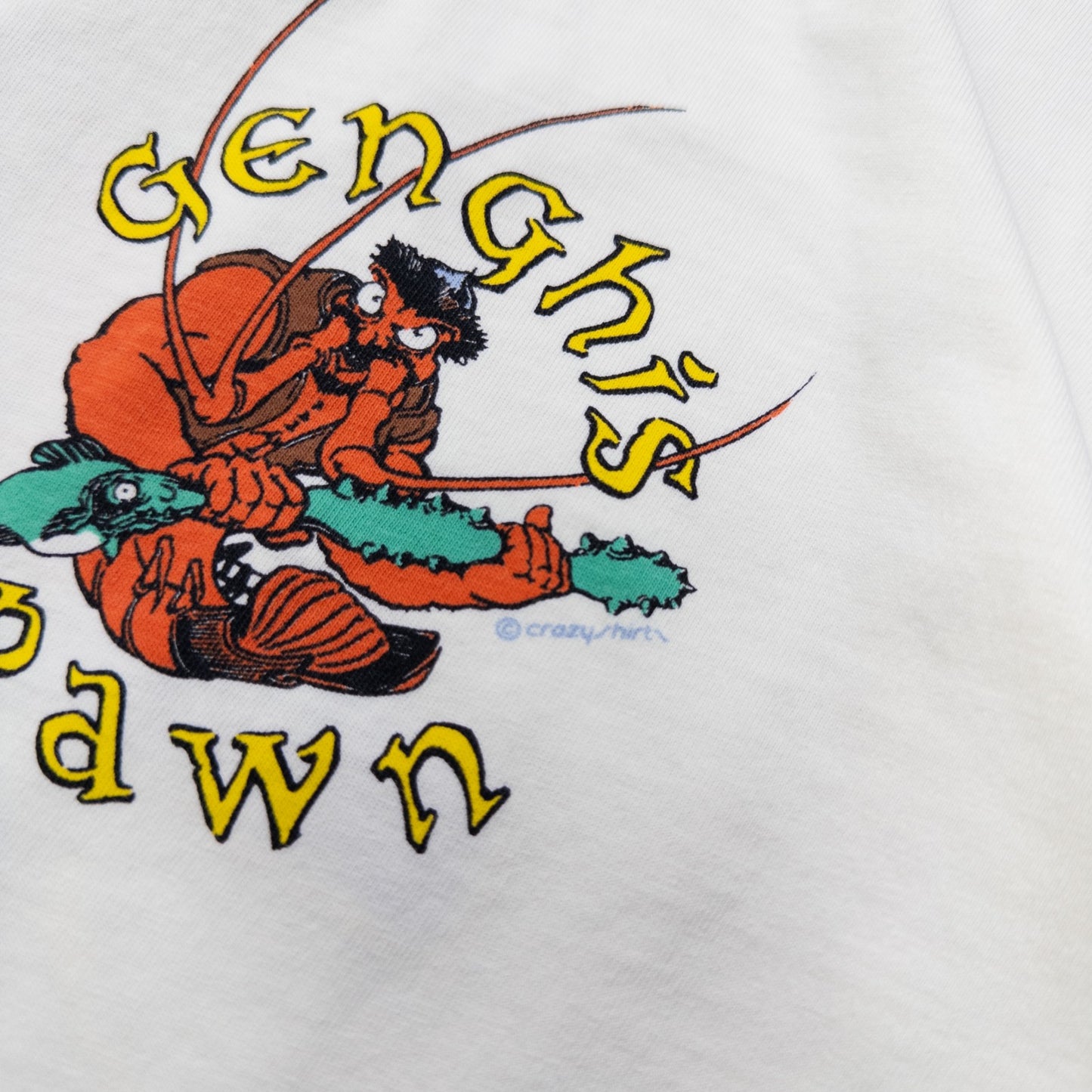 80s 90s Crazy Shirts GENGHIS PRAWN L