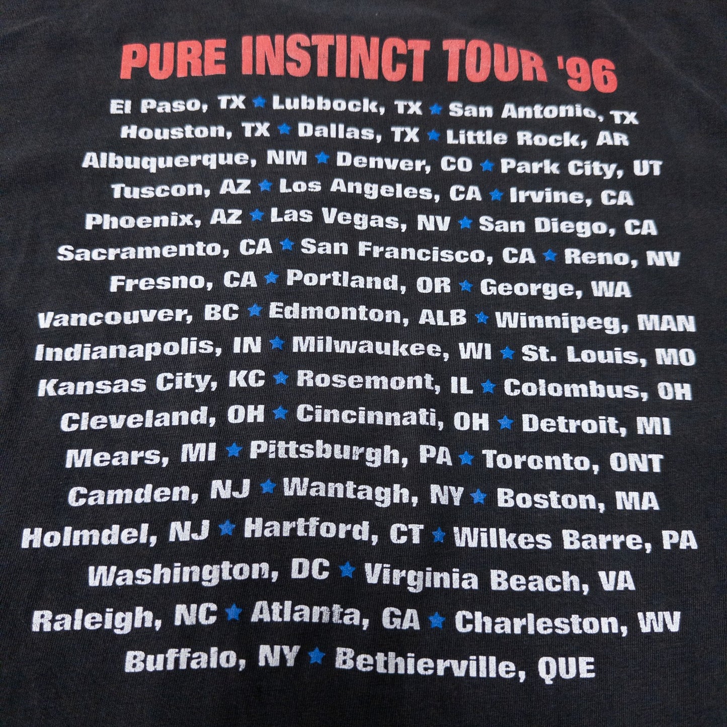 90s 1996 Scorpions Pure Instinct Tour XL