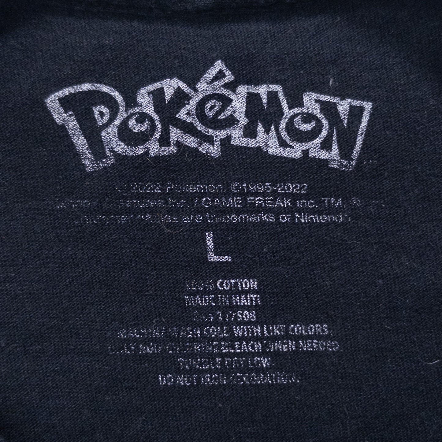 古着 20s アニメ POKEMON ”PIKACHU” Ｔシャツ ブラック Ｌ