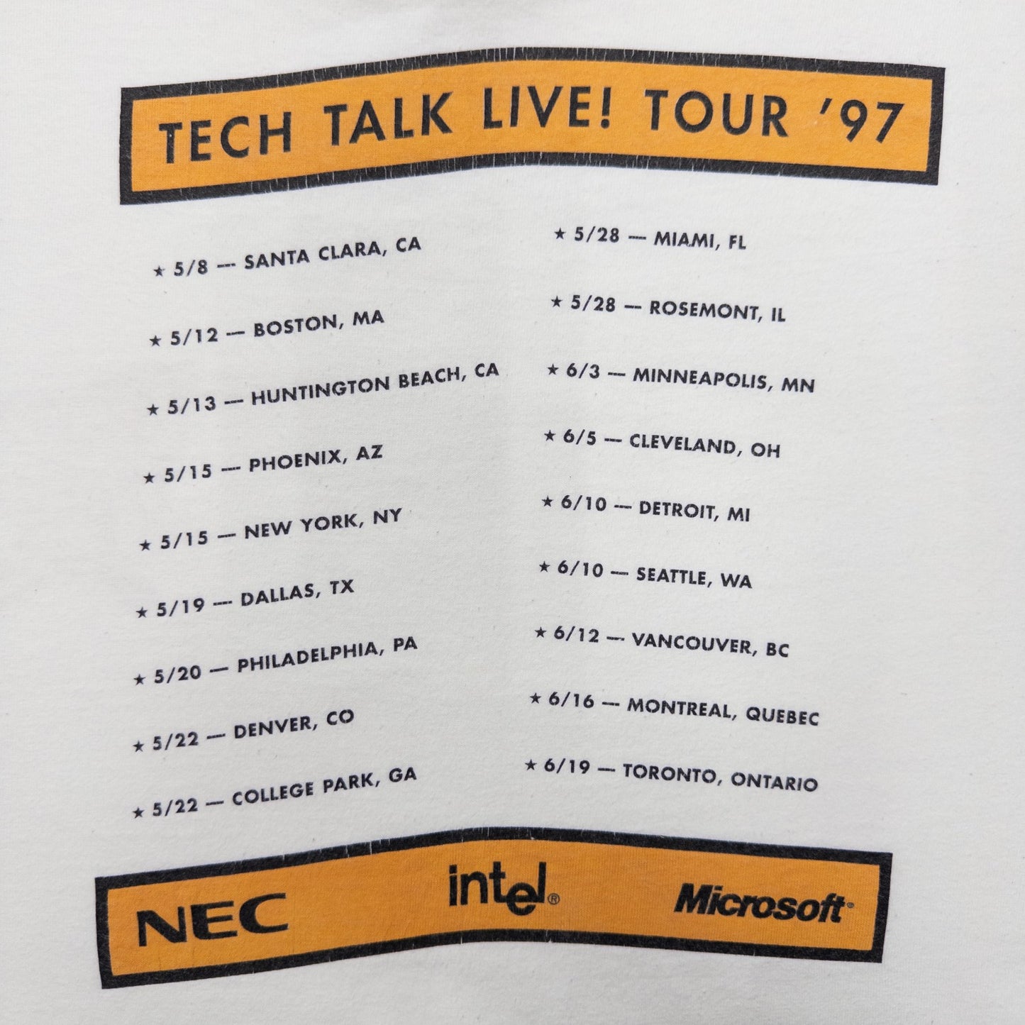 90s ”TECH TALK LIVE TOUR 1997”