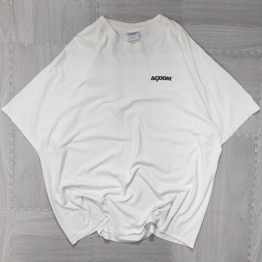 00s ACXIOM 企業Tシャツ ホワイト XXL